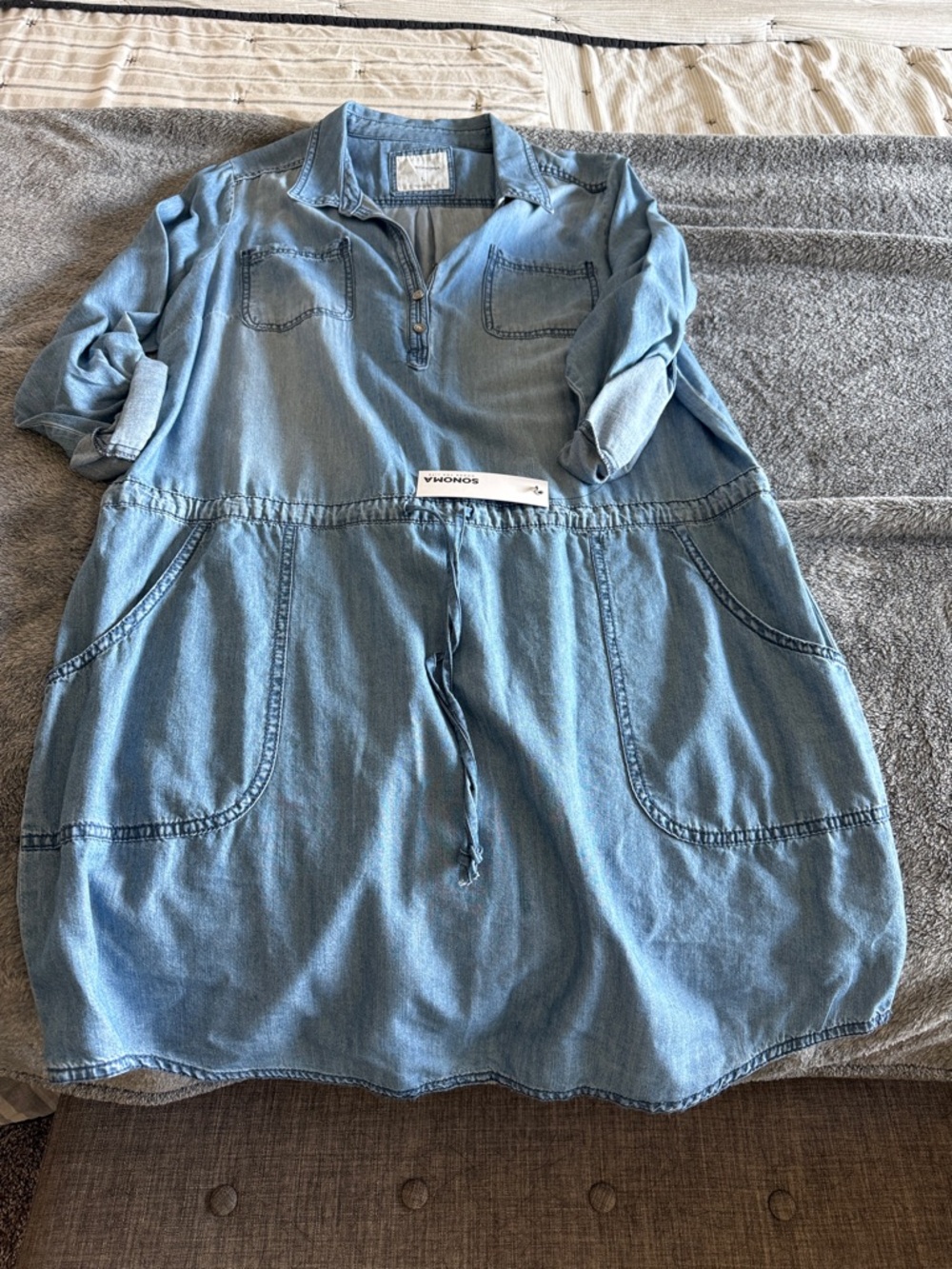 Sonoma Light Blue Denim Pullover Dress for Kids